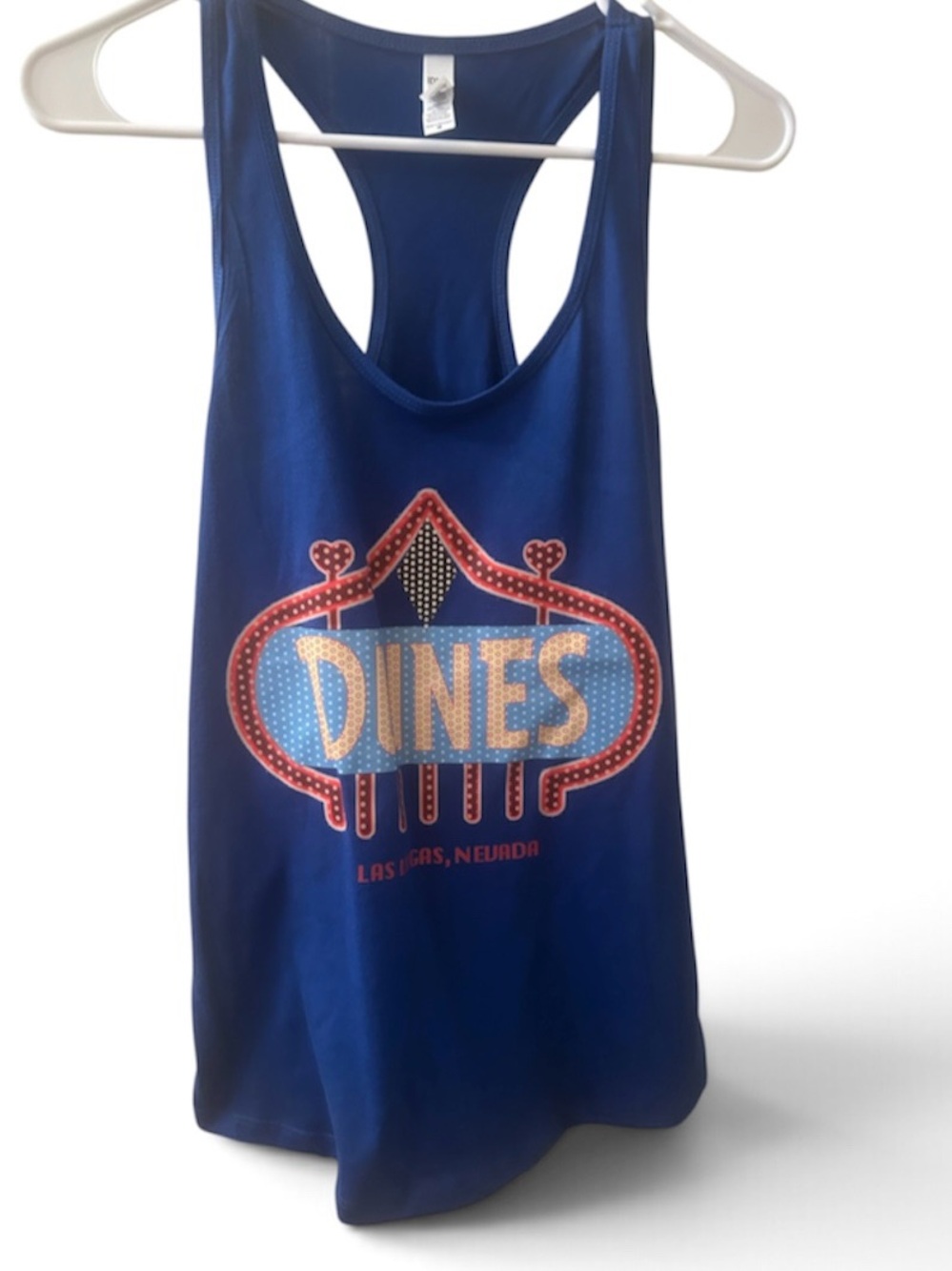 Dunes Hotel Casino Las Vegas Graphic Racerback Tank Top. Women’s